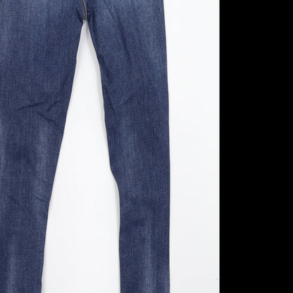 Primark Womens Blue  Denim Straight Jeans Size 8 L28 in