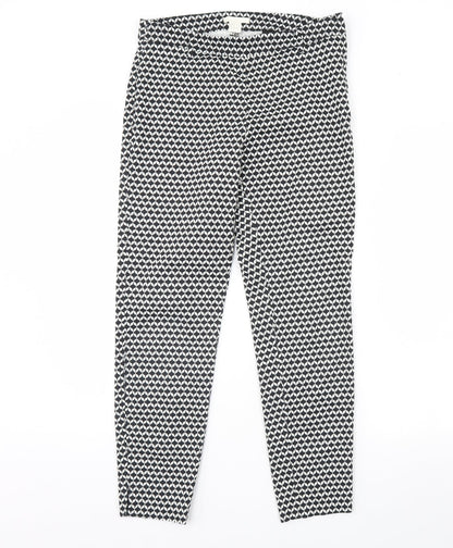 Womens UK Size 10 H&M Regular Fit  Black Trousers