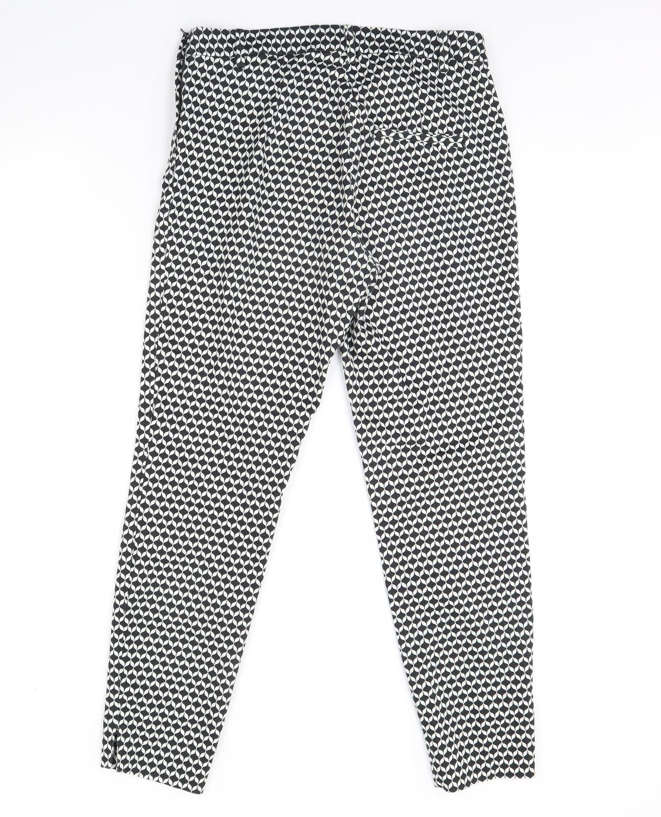 Womens UK Size 10 H&M Regular Fit  Black Trousers