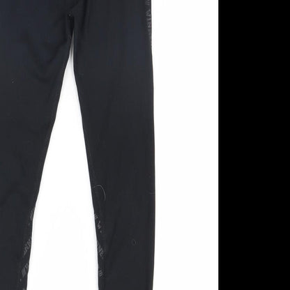 m&s Girls Black   Capri Trousers Size 8 Years