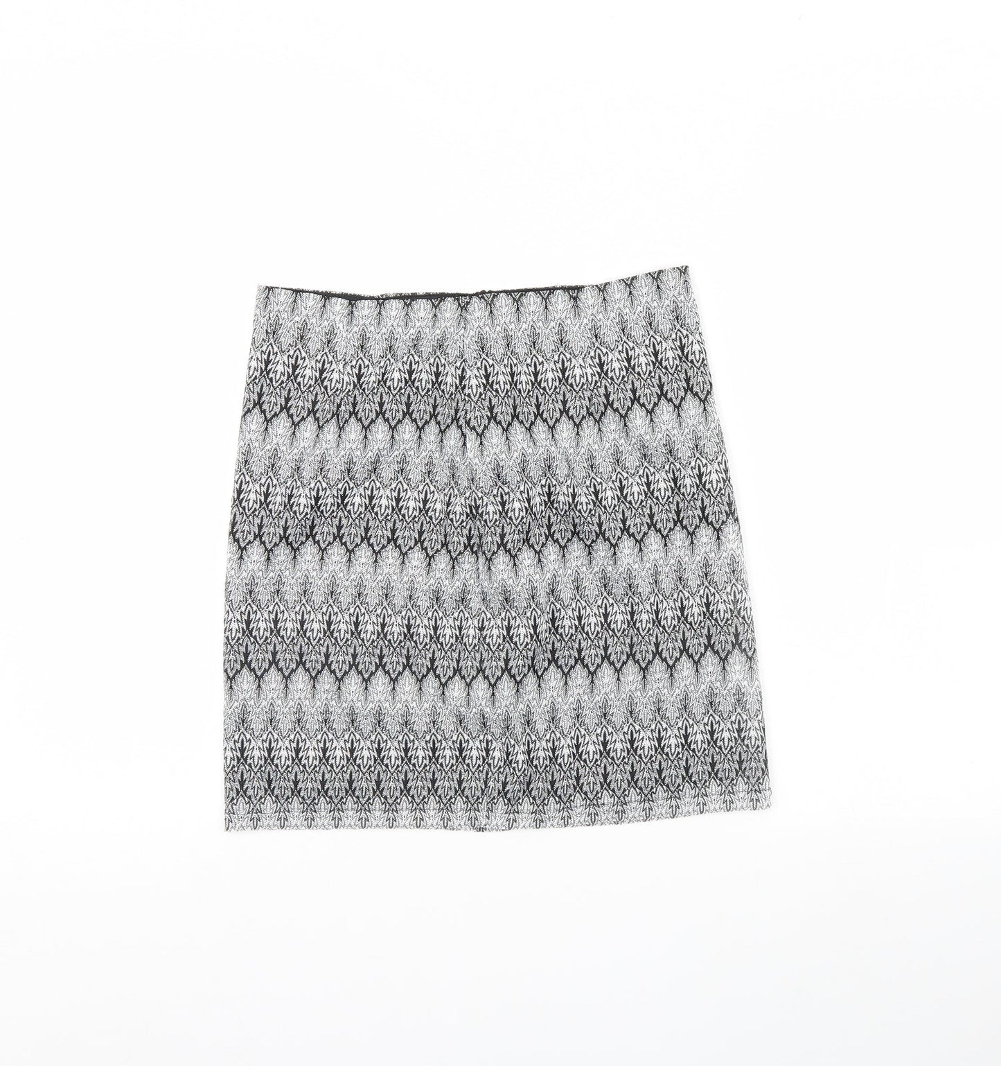 Daisy Street Womens Black Geometric  Mini Skirt Size 10