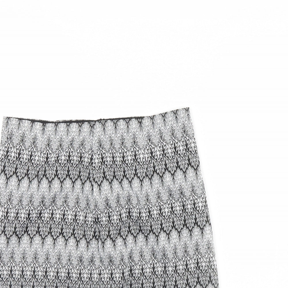 Daisy Street Womens Black Geometric  Mini Skirt Size 10