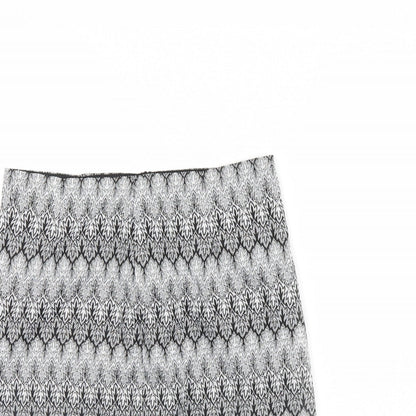 Daisy Street Womens Black Geometric  Mini Skirt Size 10