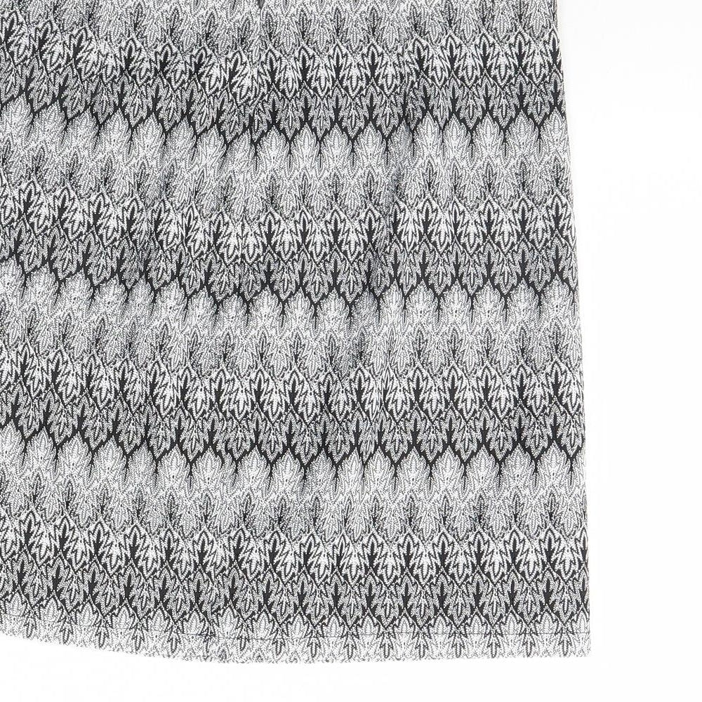 Daisy Street Womens Black Geometric  Mini Skirt Size 10