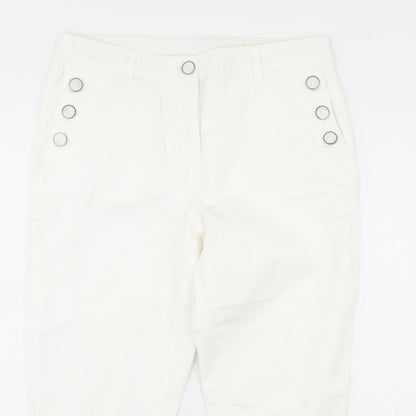 Womens UK Size 10 Maine Regular Fit  White Trousers