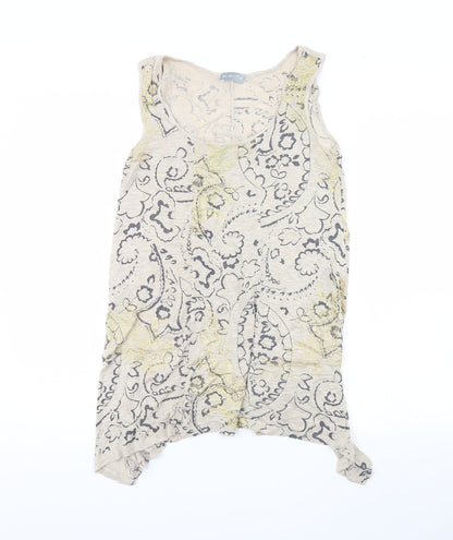 Womens UK Size 10 Per Una Beige Basic Tank