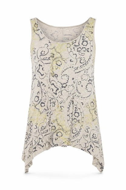 Womens UK Size 10 Per Una Beige Basic Tank