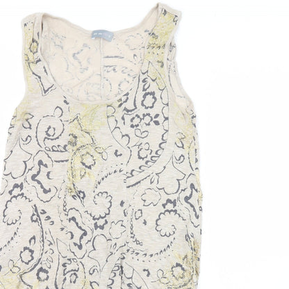 Womens UK Size 10 Per Una Beige Basic Tank