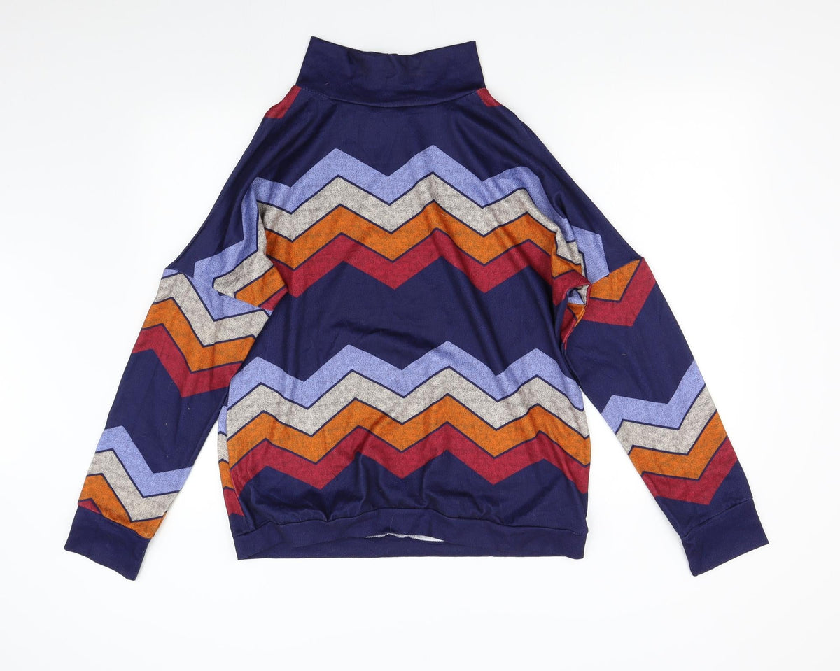 Yoins Womens Multicoloured Striped  Pullover Sweatshirt Size 18