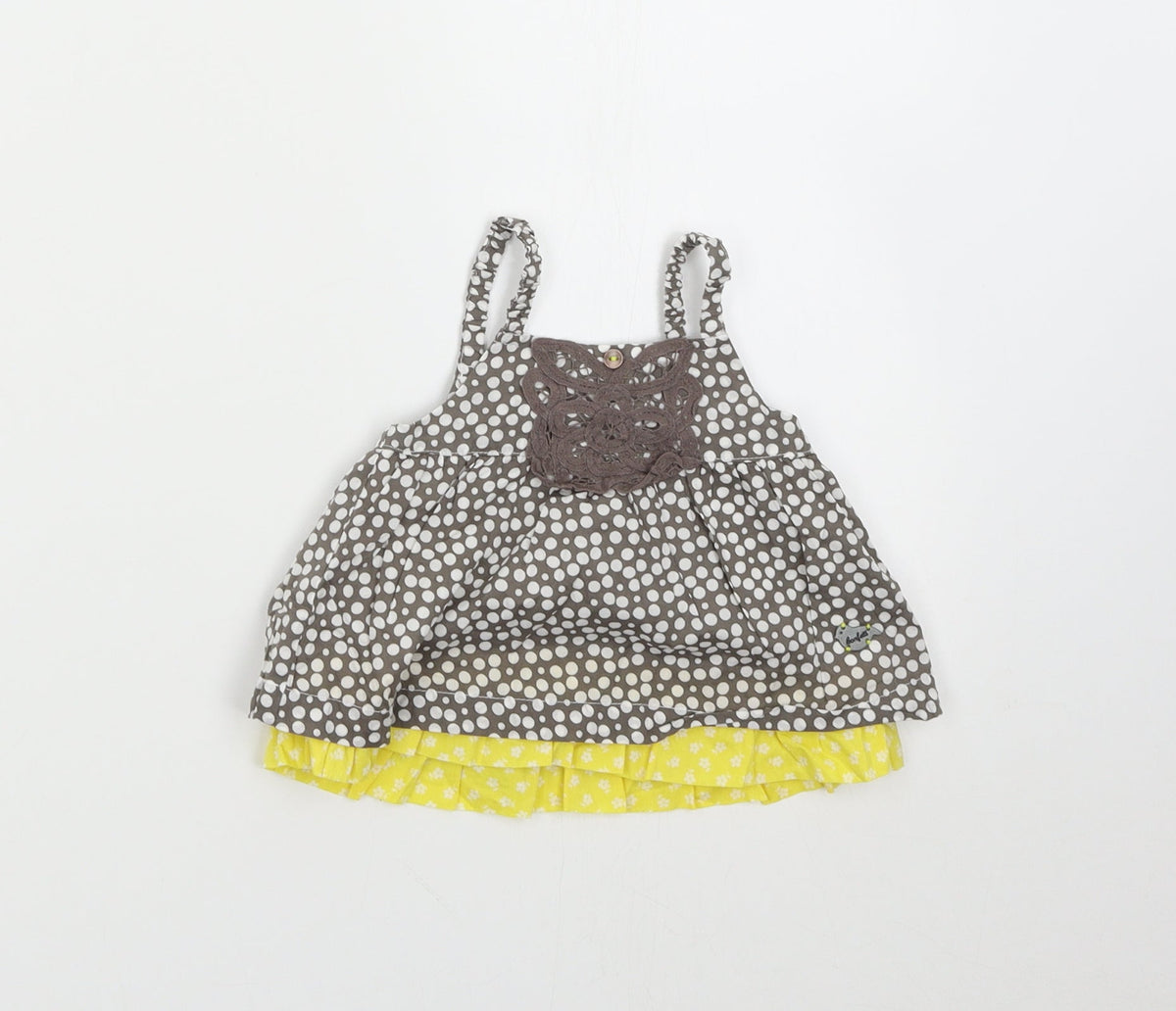 Confetti Baby Brown Polka Dot  Shift  Size 6-9 Months