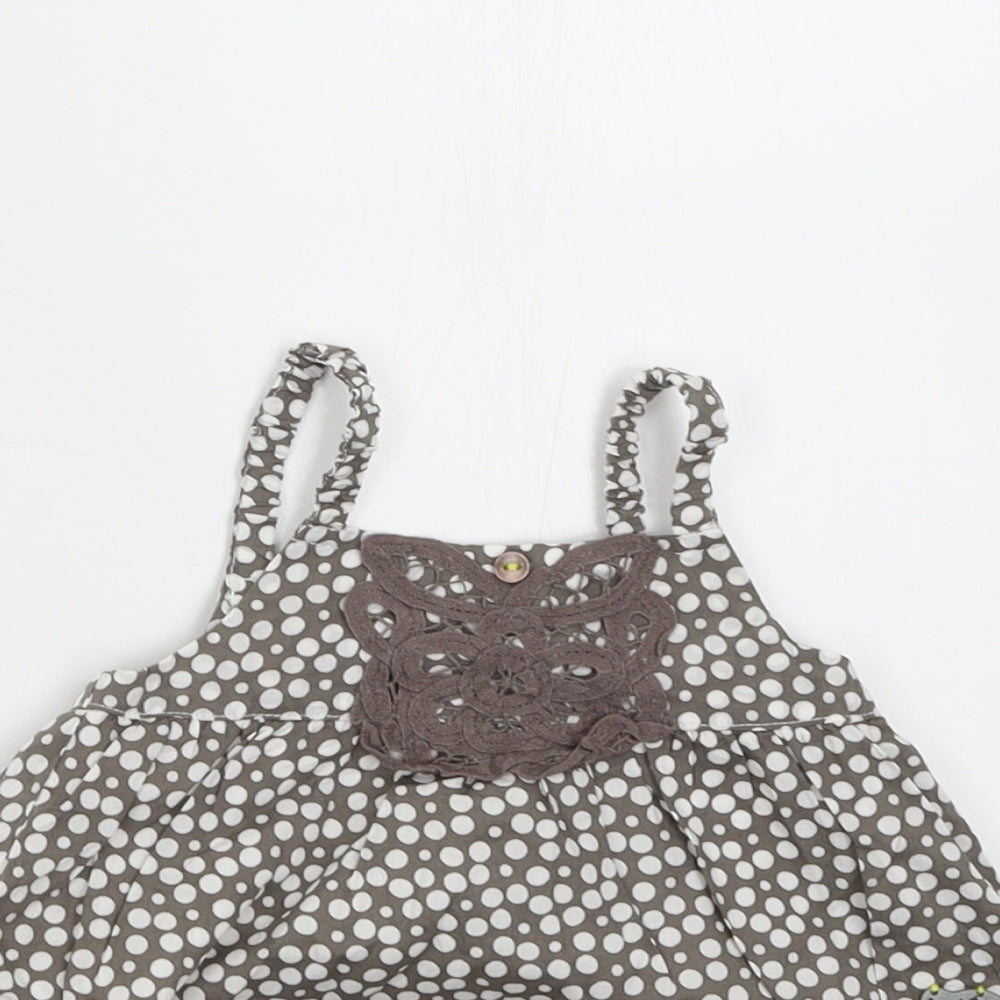 Confetti Baby Brown Polka Dot  Shift  Size 6-9 Months