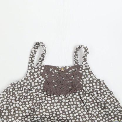 Confetti Baby Brown Polka Dot  Shift  Size 6-9 Months