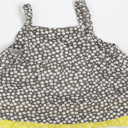 Confetti Baby Brown Polka Dot  Shift  Size 6-9 Months