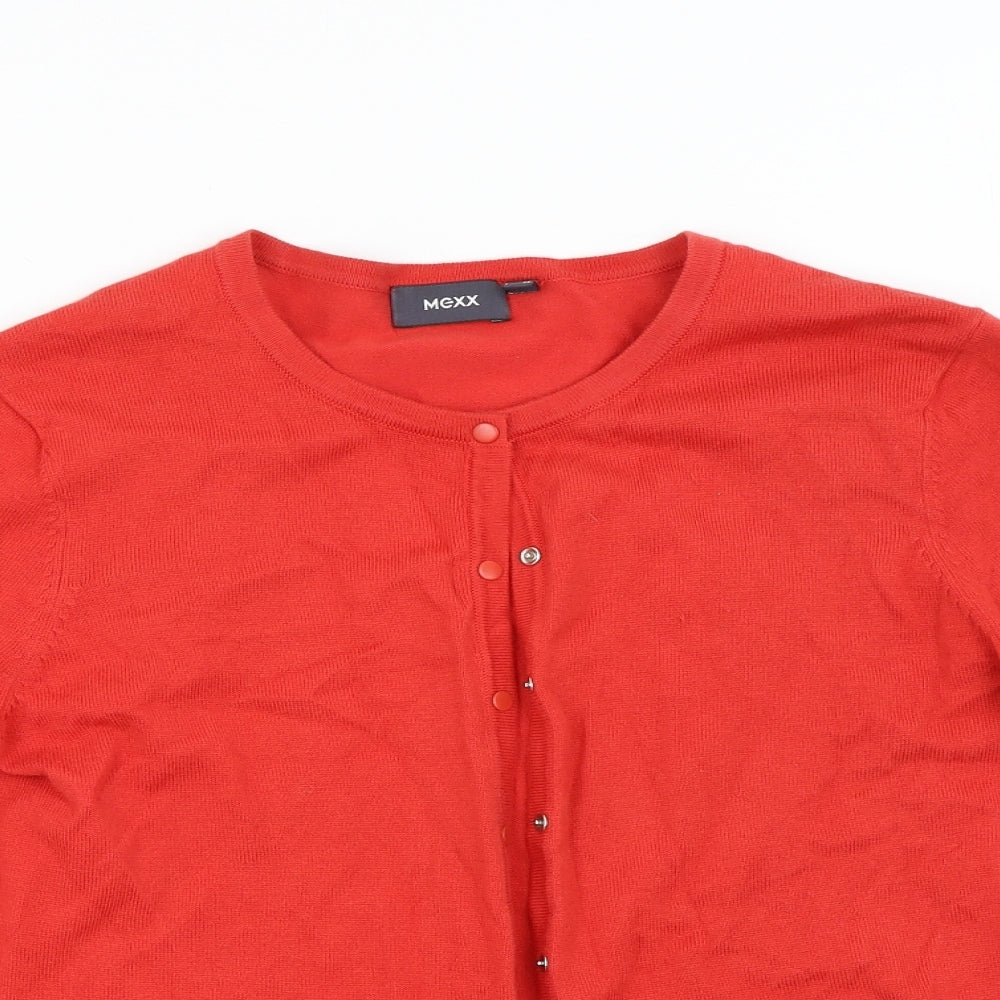 Womens UK Size L Mexx Red Cardigan Jumper