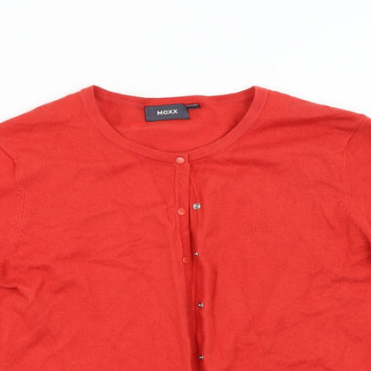 Womens UK Size L Mexx Red Cardigan Jumper