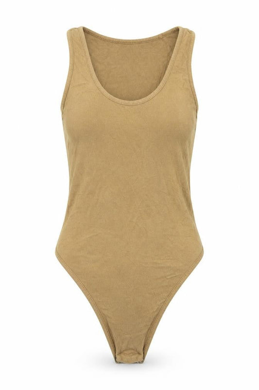Womens UK Size 10 Pretty Little Thing One-Piece Brown Bodysuit