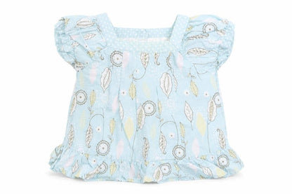 Matalan Girls Blue Floral  Basic Blouse Size 3-6 Months