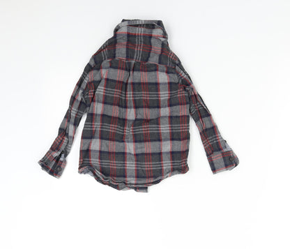 Baby Gap Boys Grey Check  Basic Button-Up Size 3 Years