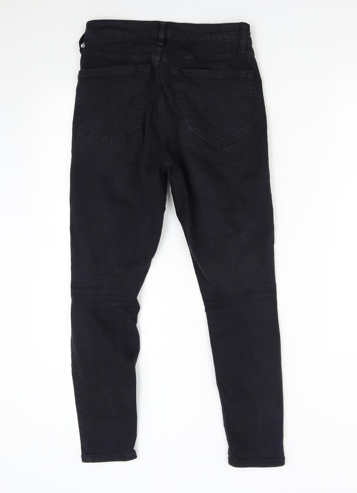 Topshop Womens Black  Denim Skinny Jeans Size 28 L30 in