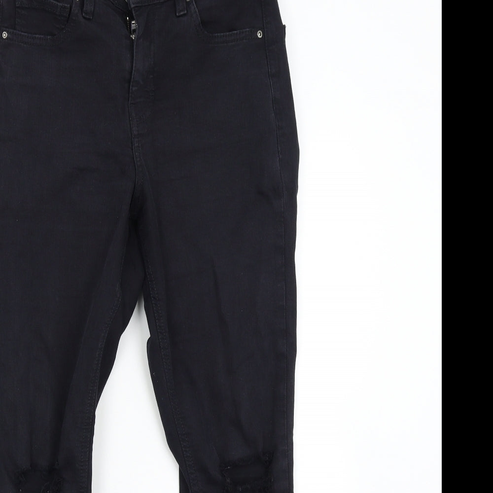 Topshop Womens Black  Denim Skinny Jeans Size 28 L30 in