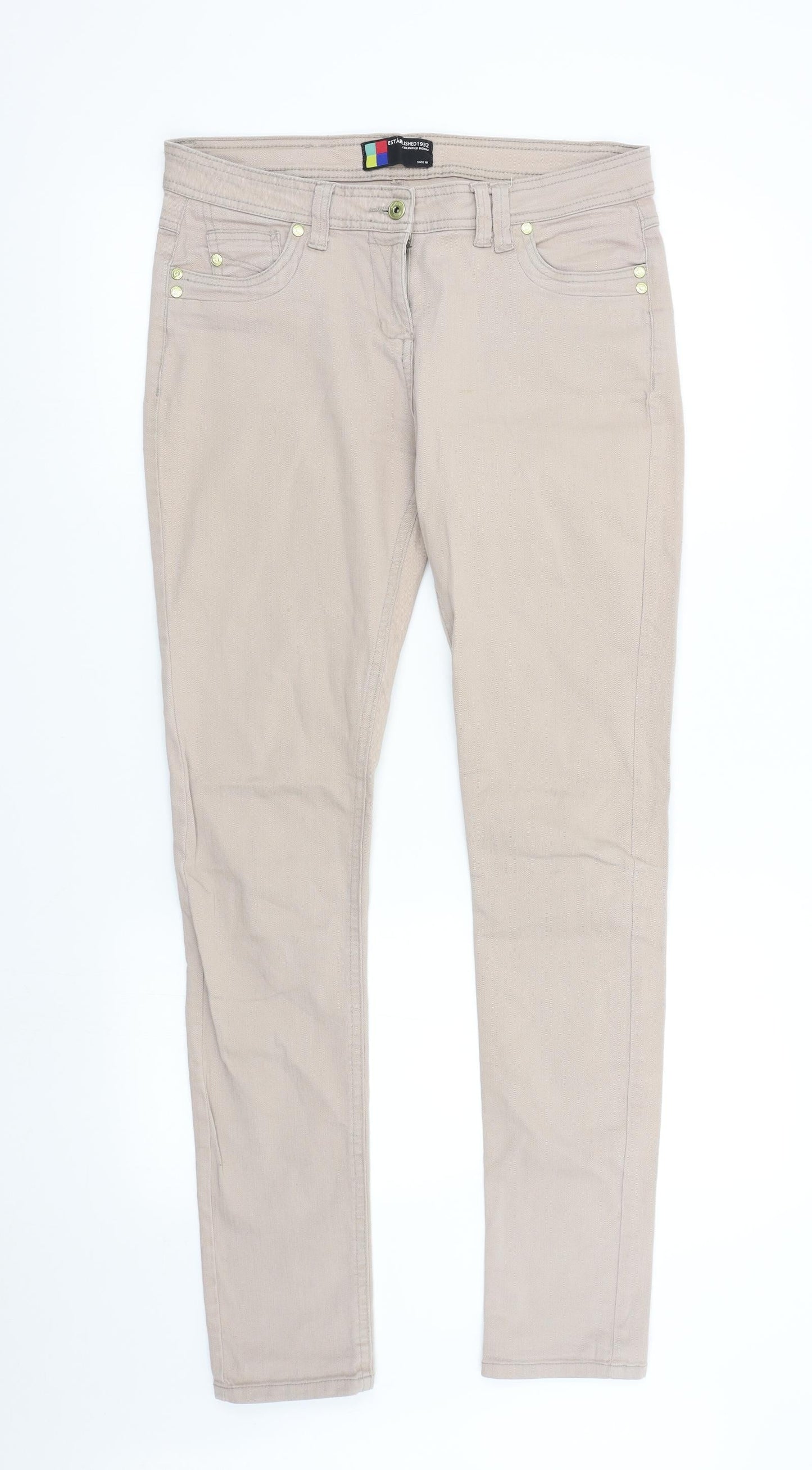 South Womens Beige   Skinny Jeans Size 10 L32 in