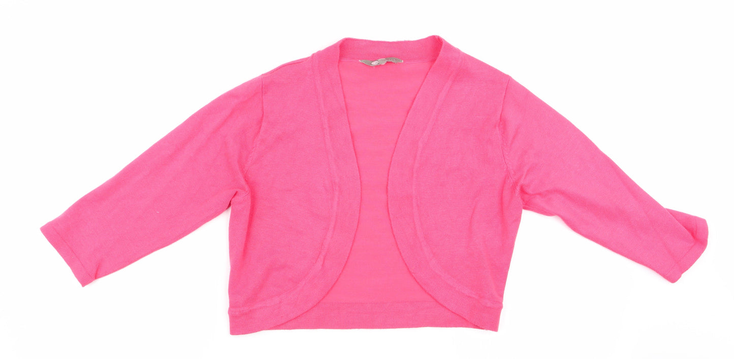 Womens UK Size L Mia Moda Pink Cardigan Jumper