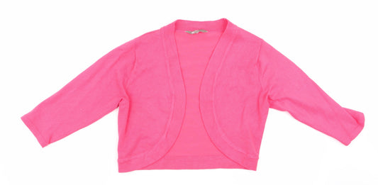 Womens UK Size L Mia Moda Pink Cardigan Jumper