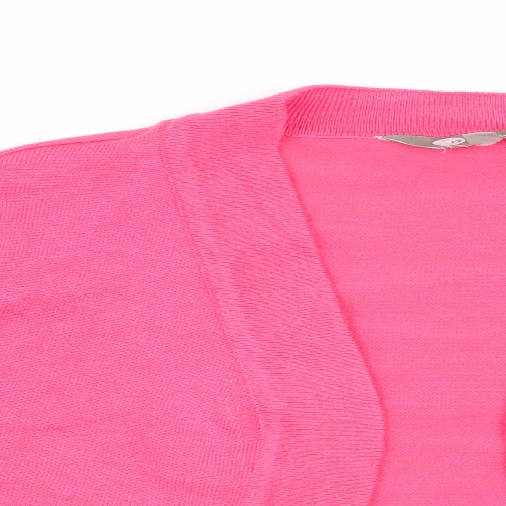 Womens UK Size L Mia Moda Pink Cardigan Jumper