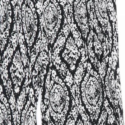 Mizami Womens Black Floral  Jogger Trousers Size S L29 in