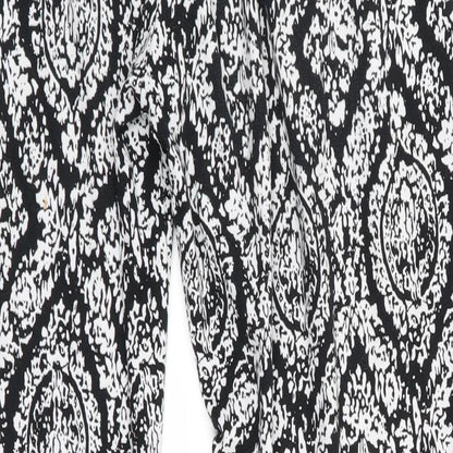 Mizami Womens Black Floral  Jogger Trousers Size S L29 in