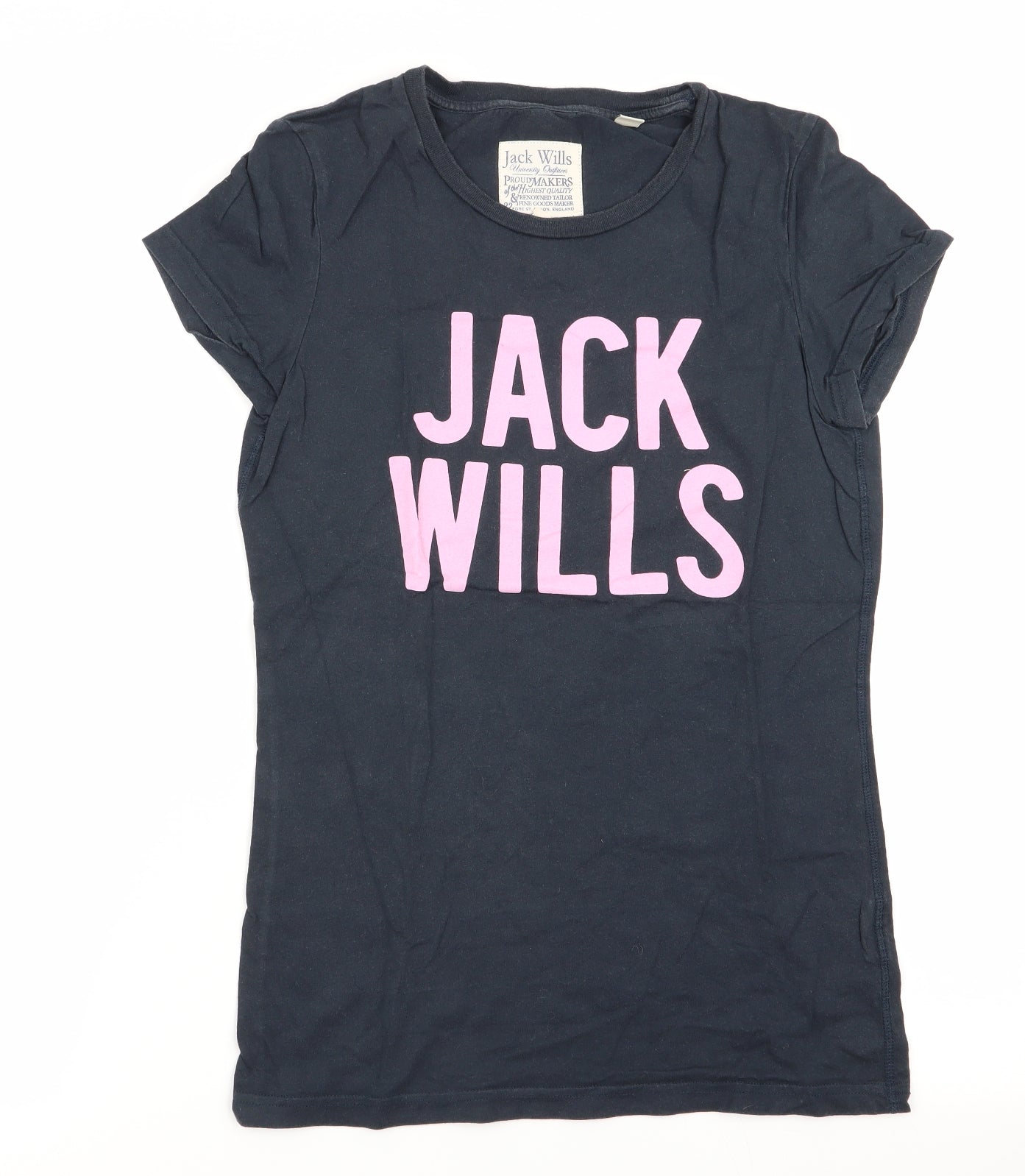 Womens UK Size 8 Jack Wills Blue Basic T-Shirt