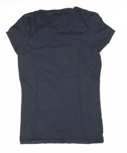 Womens UK Size 8 Jack Wills Blue Basic T-Shirt