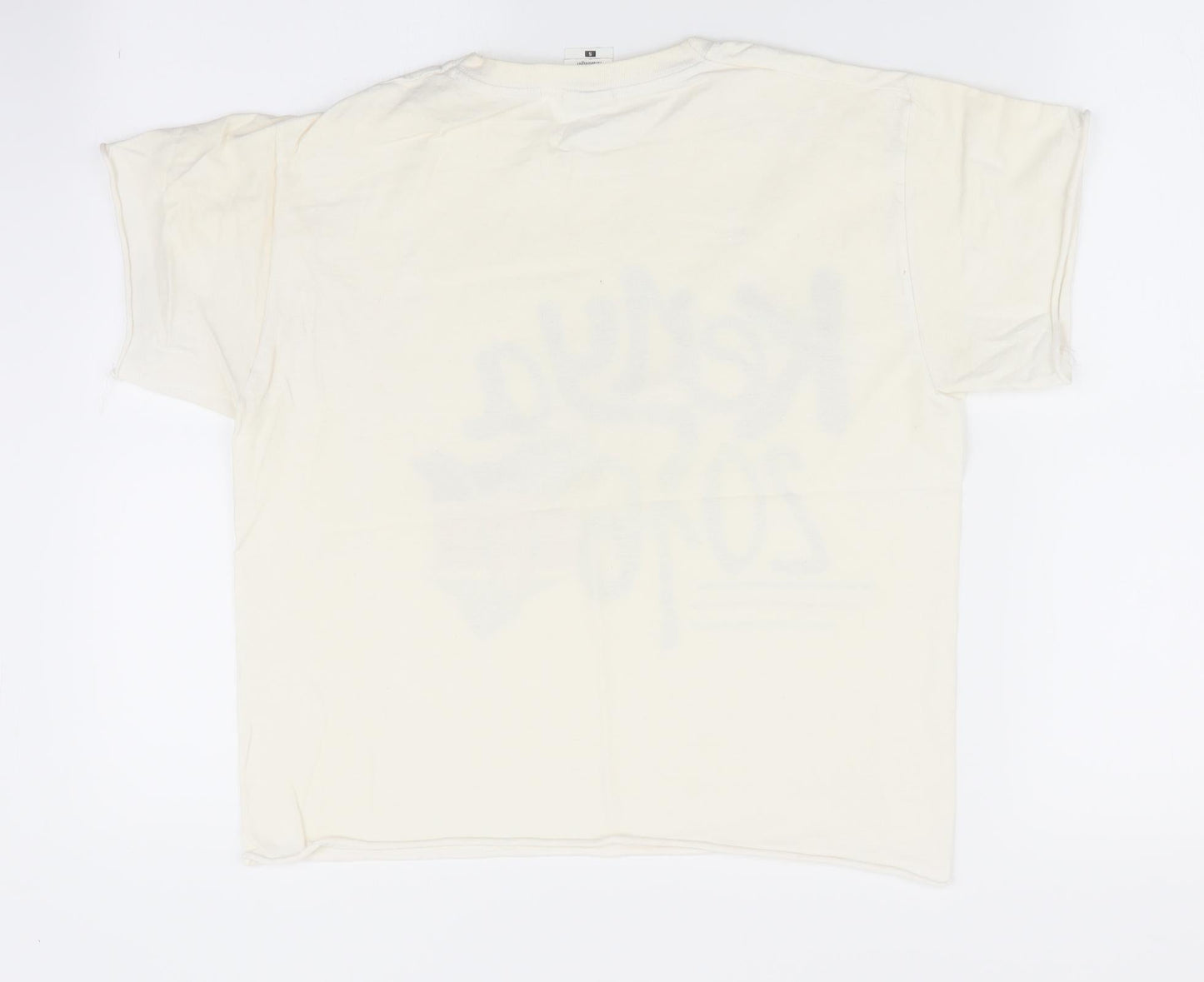 Womens UK Size S Fruit of the Loom Ivory Basic T-Shirt