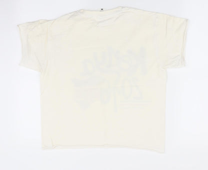 Womens UK Size S Fruit of the Loom Ivory Basic T-Shirt