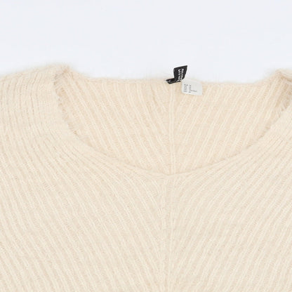 Womens UK Size 10 Divided Ivory Pullover Jumper