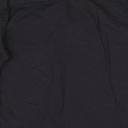 Mens UK Size M Trait Black  Button-Up Long Sleeve Casual Shirt