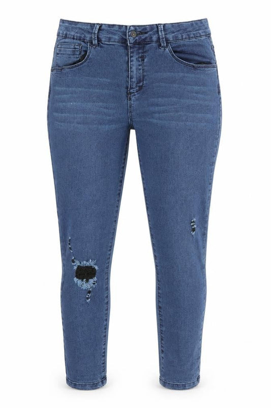 Womens UK Size 12 Boohoo Regular Fit Skinny Blue Jeans