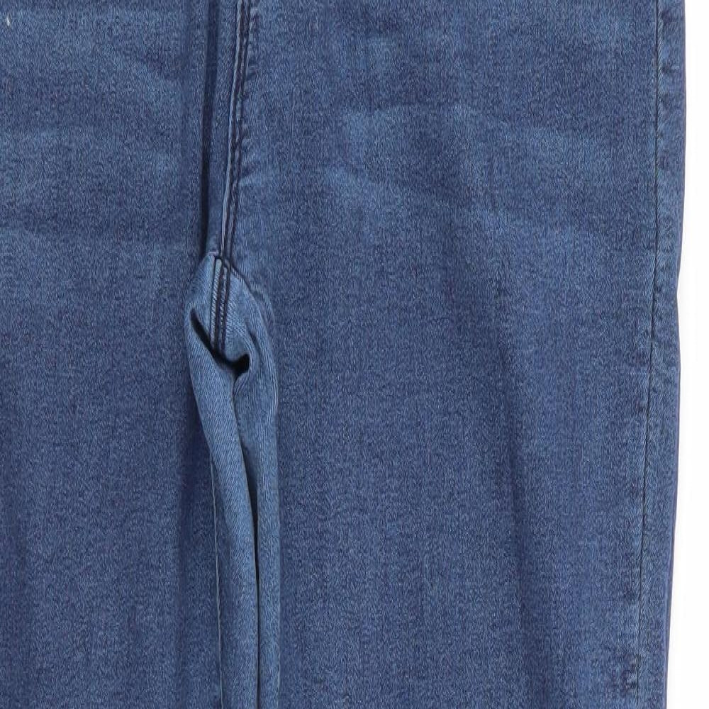 Boohoo Womens Blue   Skinny Jeans Size 12 L25 in - cropped