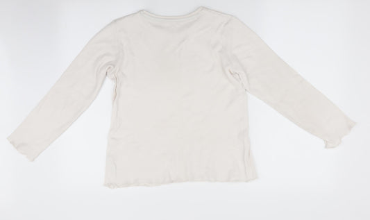 George Girls White Solid   Pyjama Top Size 11-12 Years  - Shine like the Stars