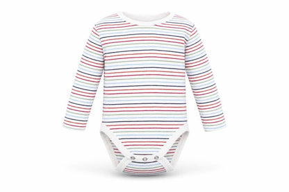 Fred and Flo Boys White Striped  Romper One-Piece Size 12-18 Months