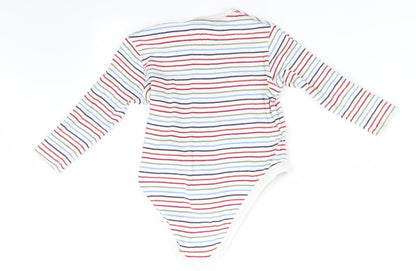 Fred and Flo Boys White Striped  Romper One-Piece Size 12-18 Months