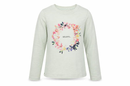 Next Girls Green Floral  Basic Polo Size 5 Years  - Believe