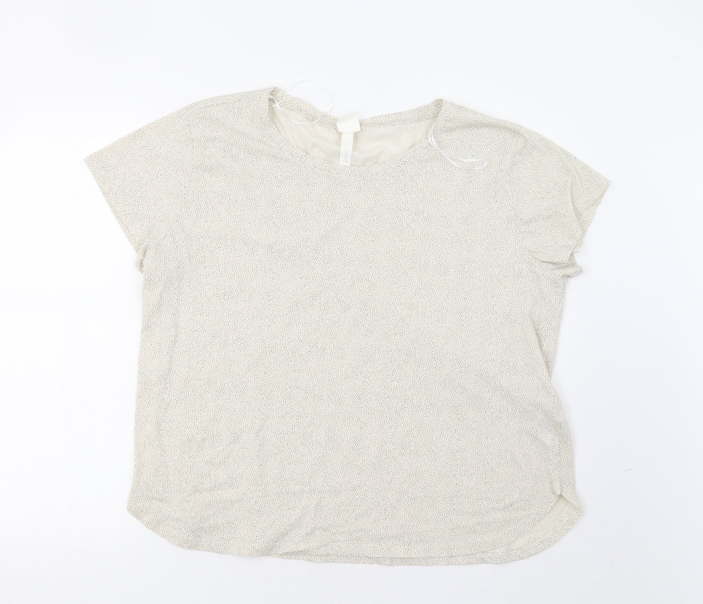 Womens UK Size XL H&M Ivory Basic Blouse