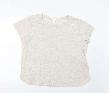 Womens UK Size XL H&M Ivory Basic Blouse