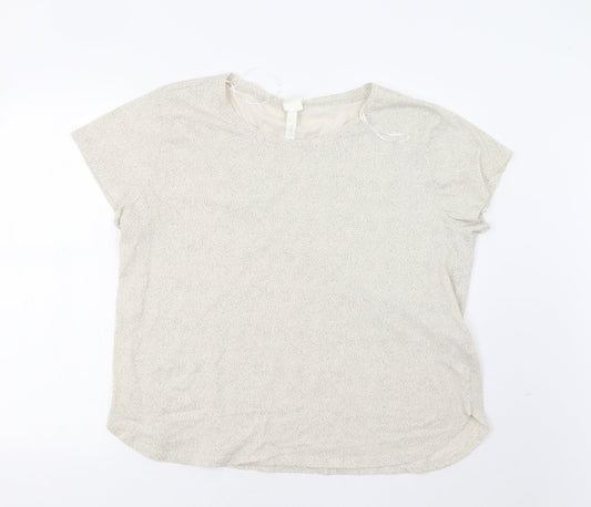 Womens UK Size XL H&M Ivory Basic Blouse
