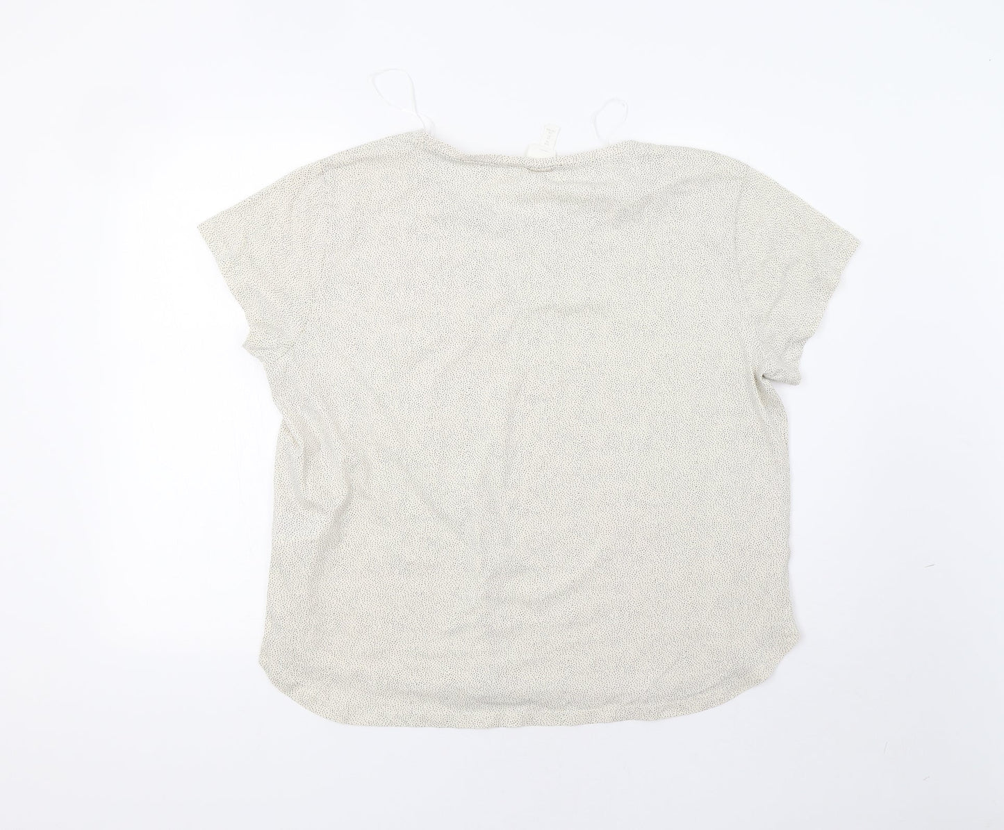Womens UK Size XL H&M Ivory Basic Blouse