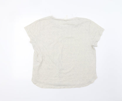 Womens UK Size XL H&M Ivory Basic Blouse