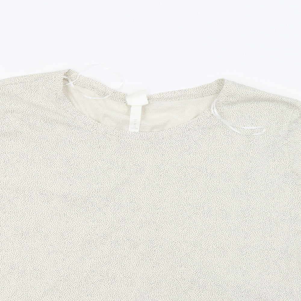 Womens UK Size XL H&M Ivory Basic Blouse