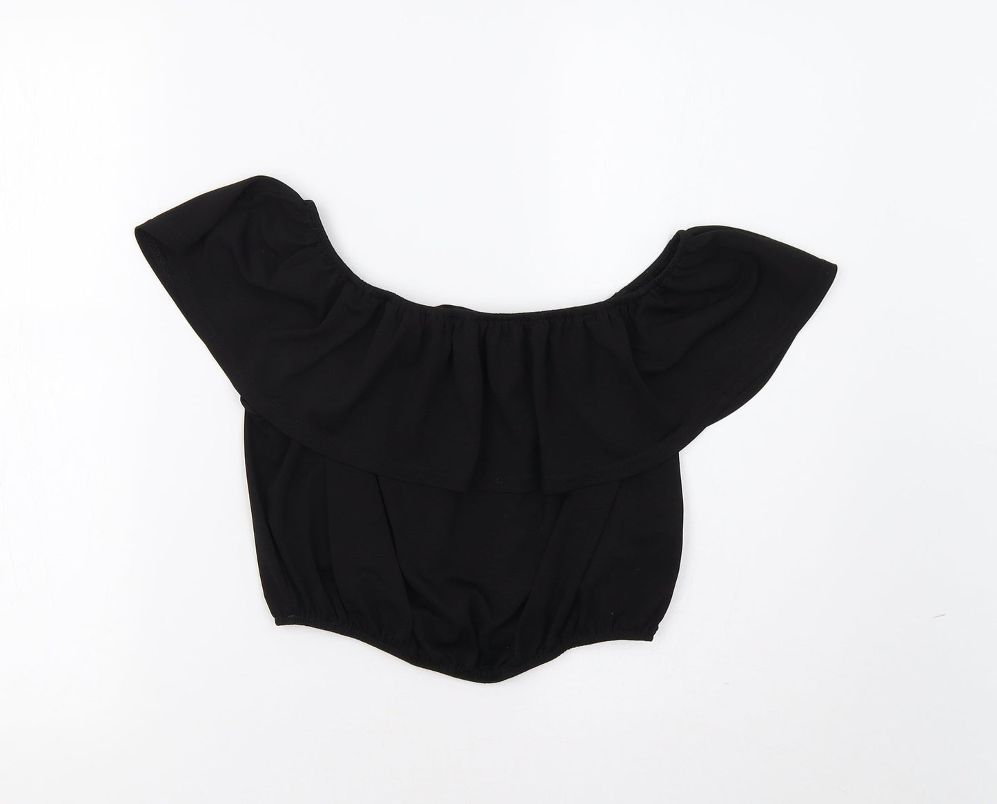 New Look Womens Black   Cropped Blouse Size 12