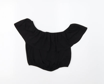 New Look Womens Black   Cropped Blouse Size 12